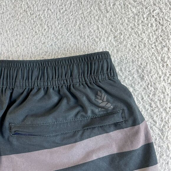 NEW Chubbies Board Shorts Mens Small Black Blue Striped Swim Trunks Lined Beach - Picture 5 of 8